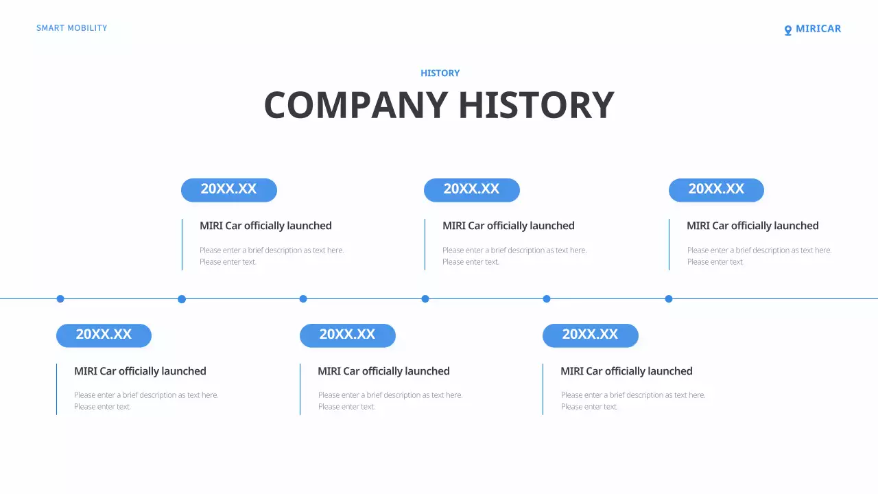 promosi layanan mobil modern biru