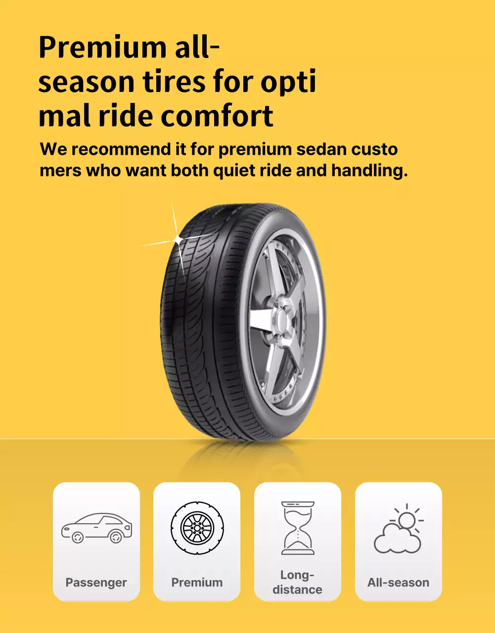 iklan ban modern berwarna kuning