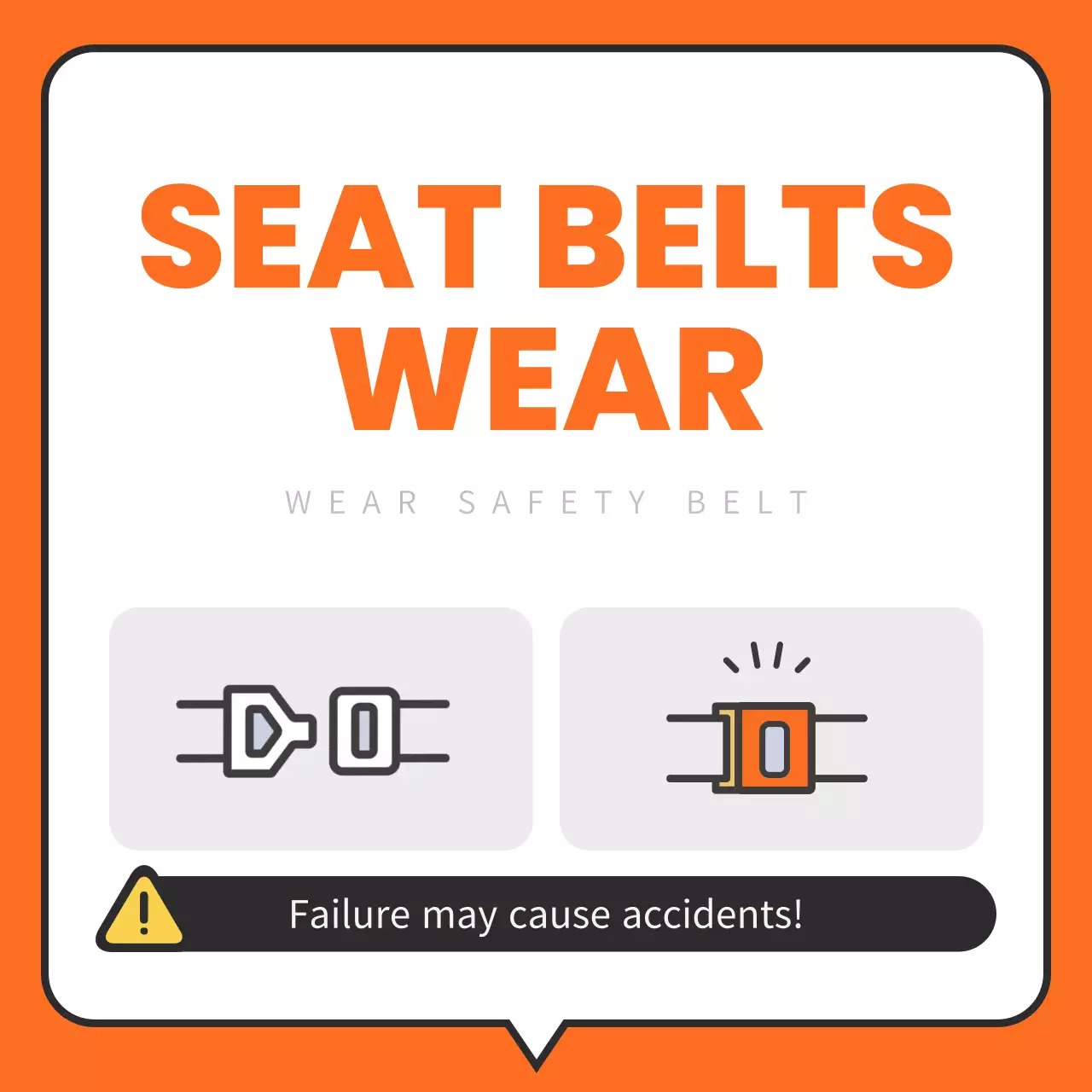 orange minimal safety announcement