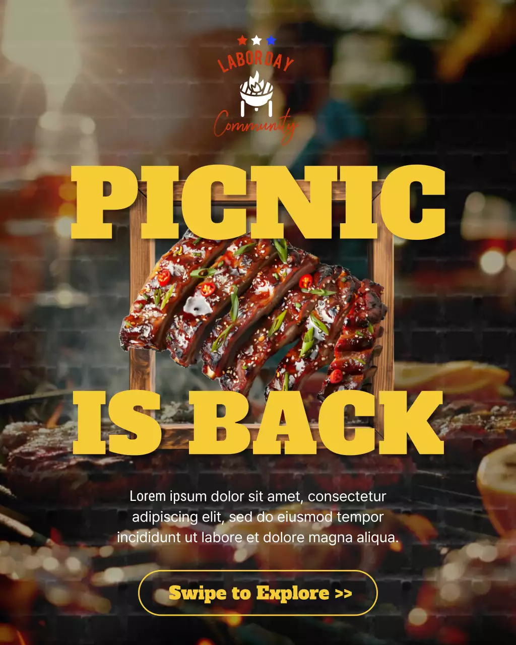 Labor Day Picnic Event Instagram Post