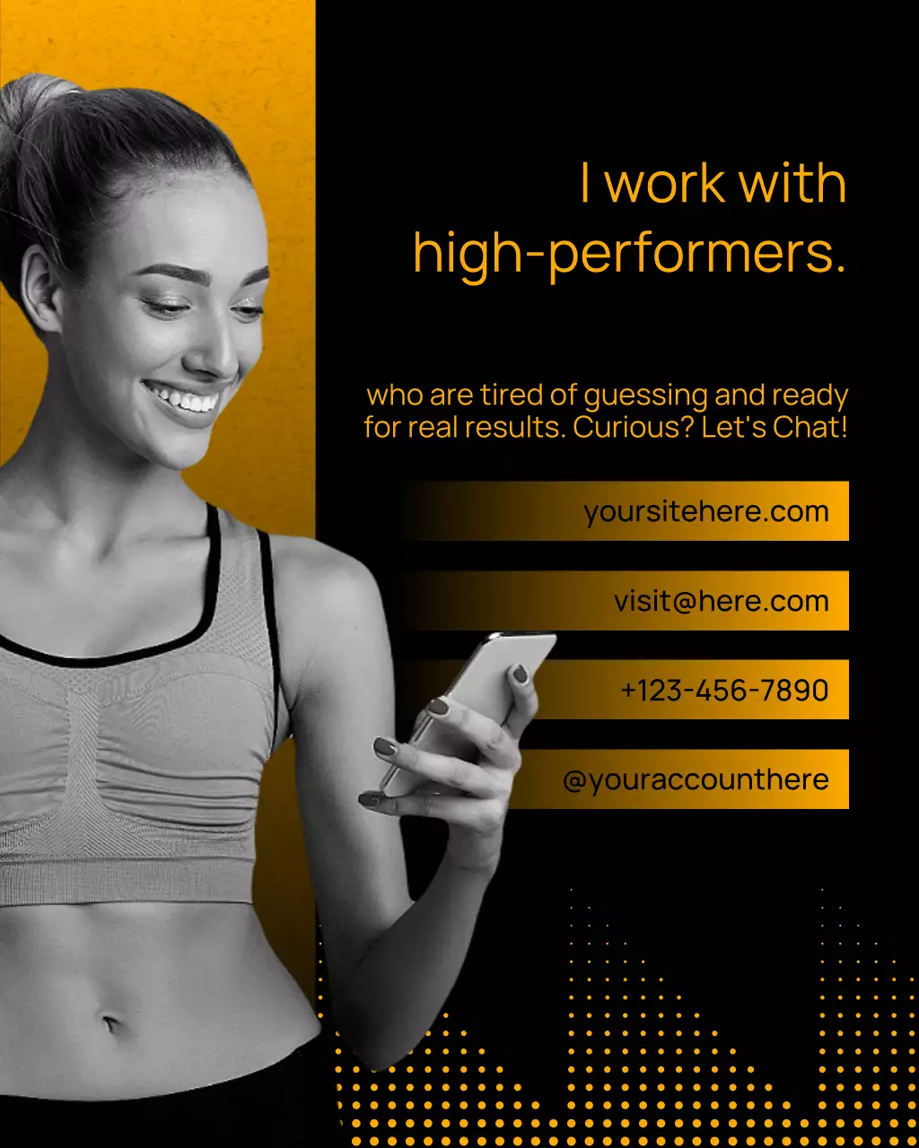 Yellow Bold Fitness Promotion Instagram Post