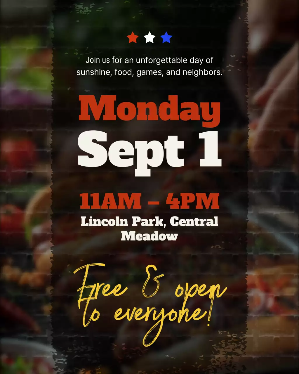 Labor Day Picnic Event Instagram Post