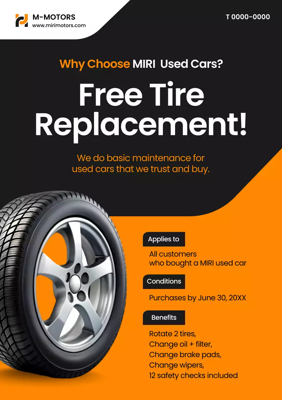 promosi mobil modern oranye