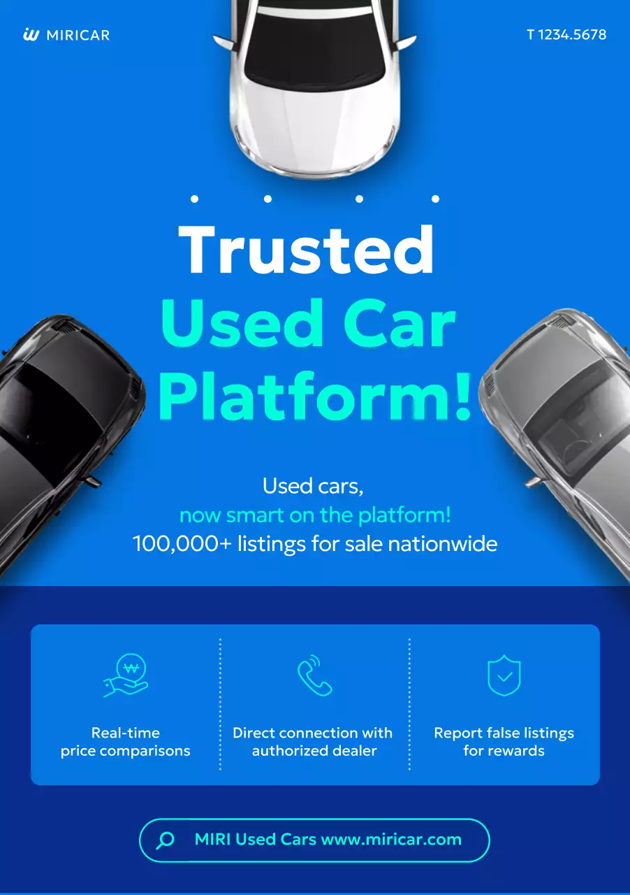 promosi mobil modern biru