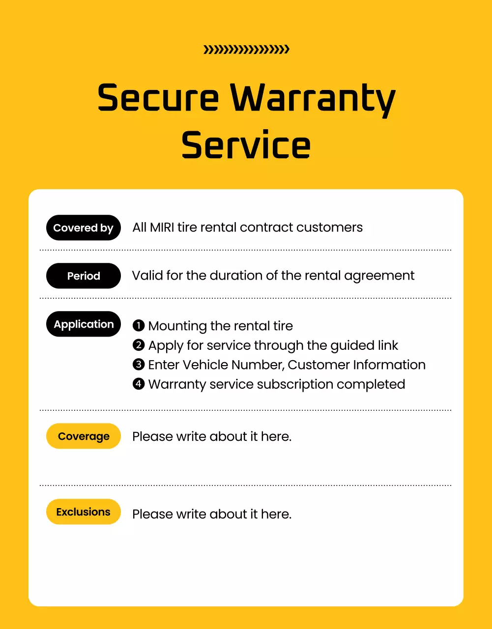 promoção de pneu preto moderno