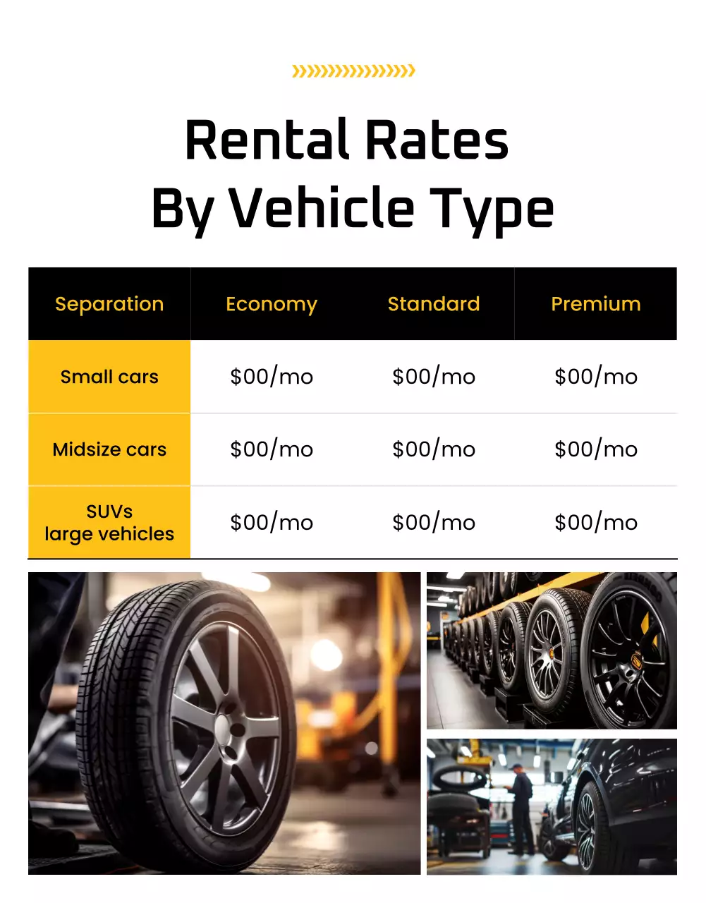 promoção de pneu preto moderno