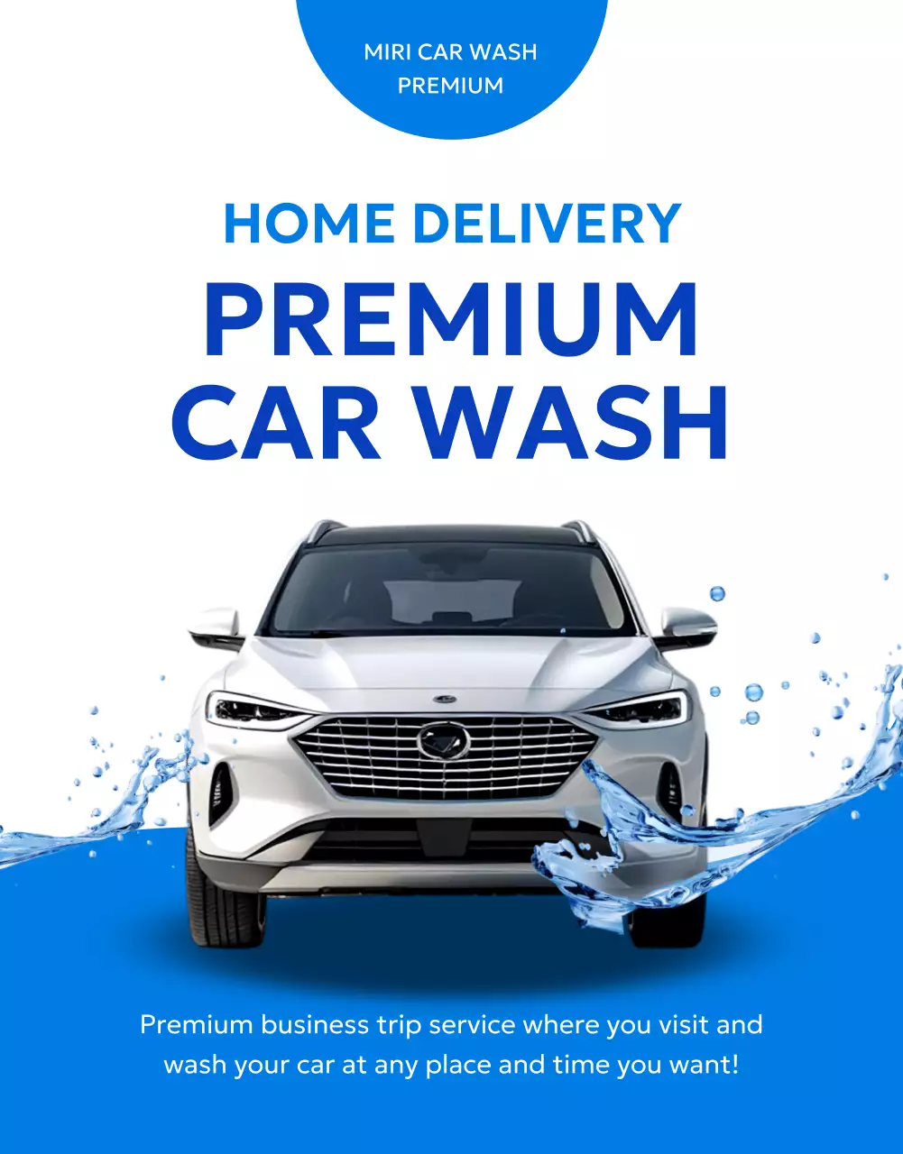 blue modern car service promotion