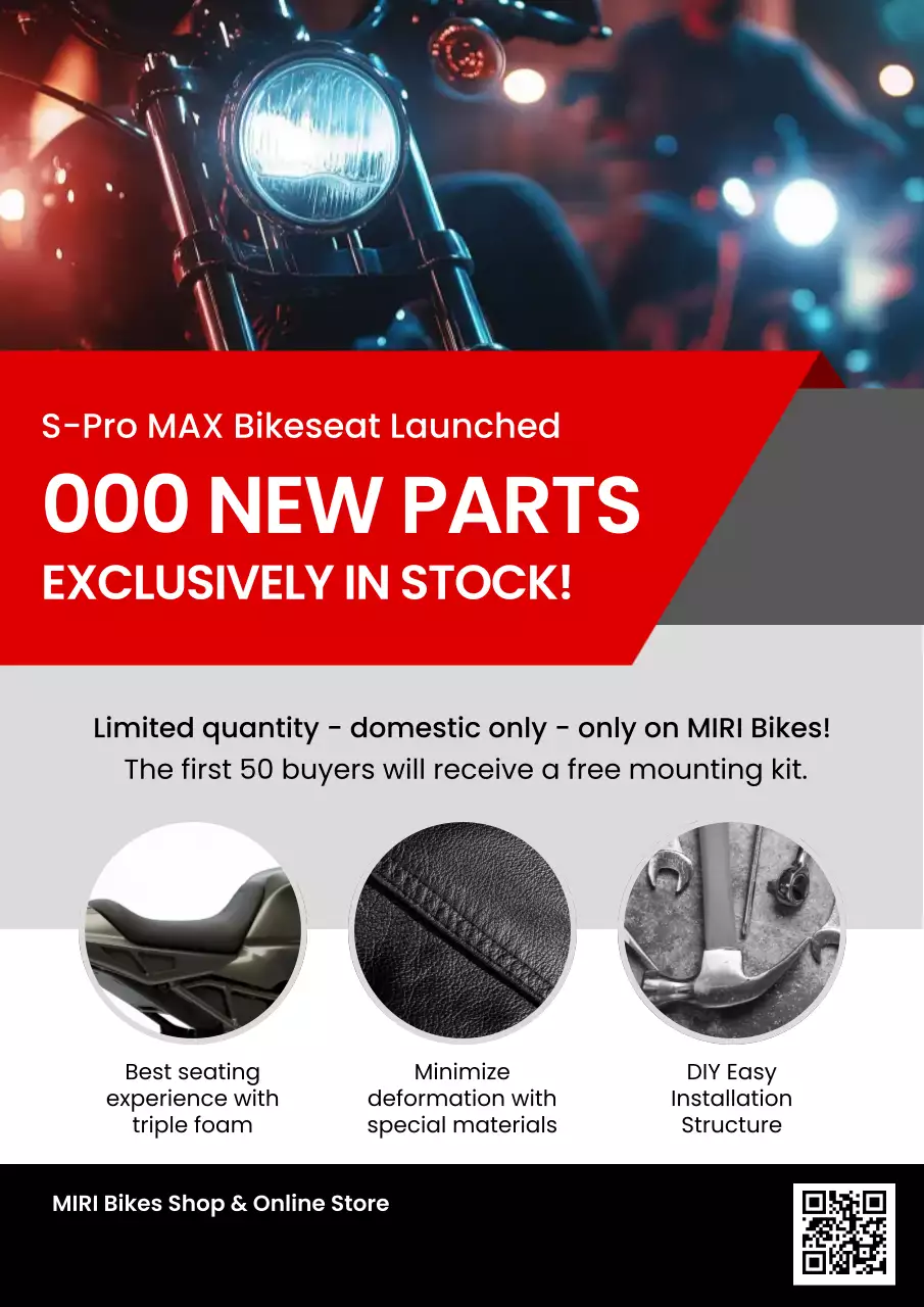 red modern motorcycle promotion