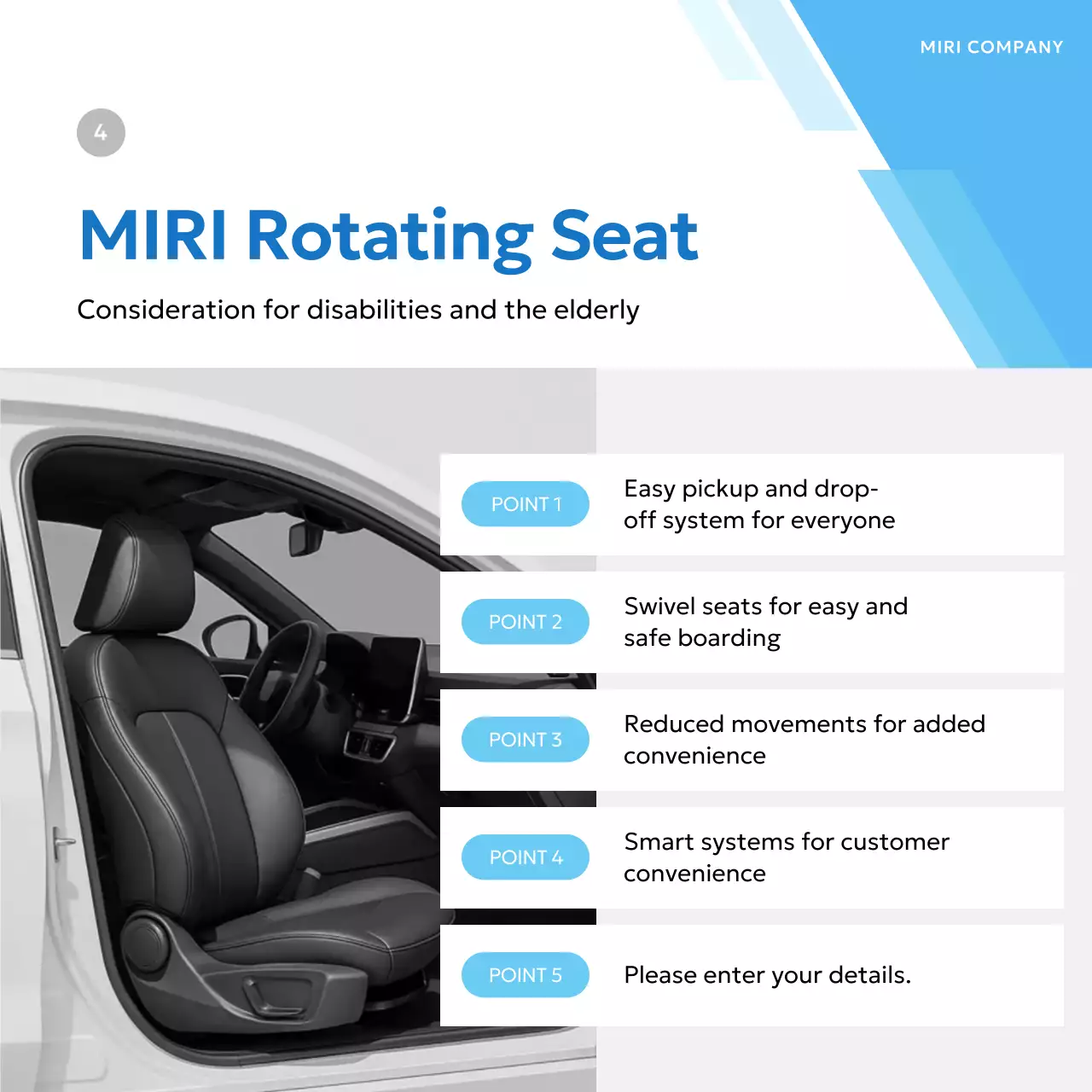 blue modern welfare vehicles advertisement