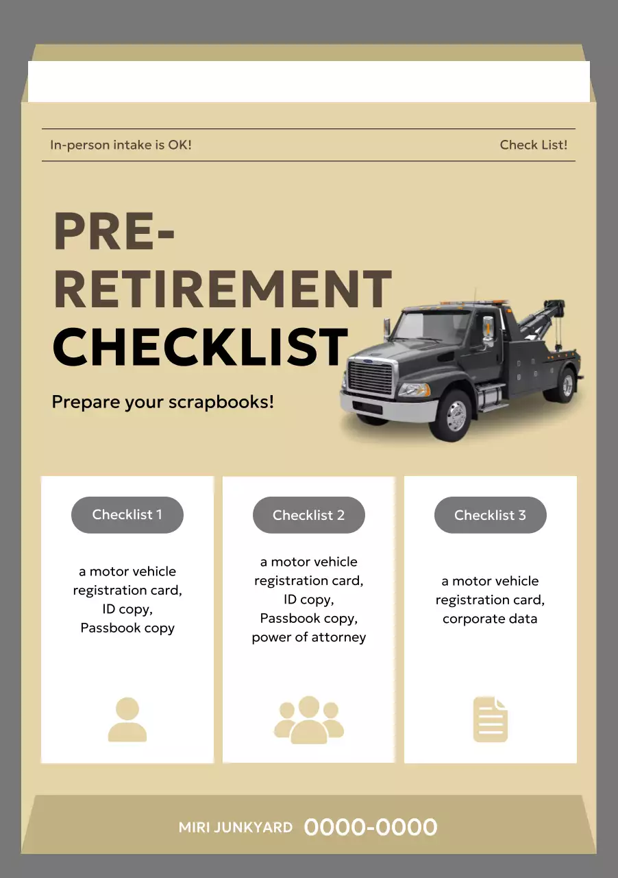 daftar periksa pensiun modern berwarna krem