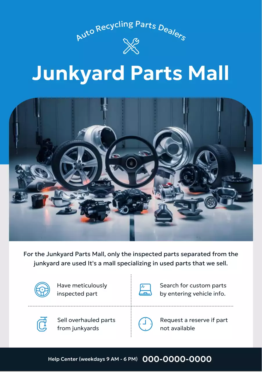 promosi otomotif modern biru