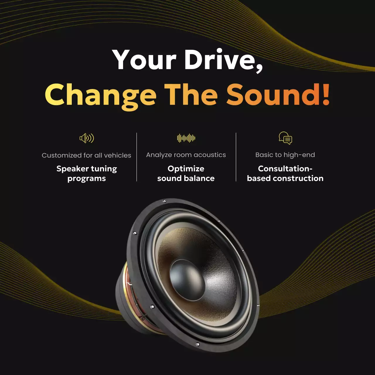 black modern audio promotion