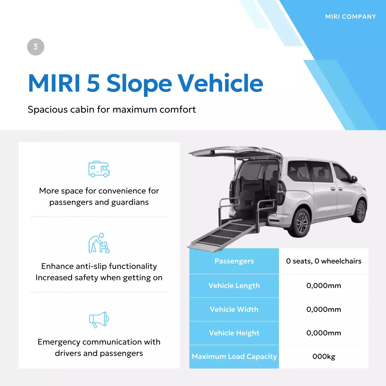 blue modern welfare vehicles advertisement