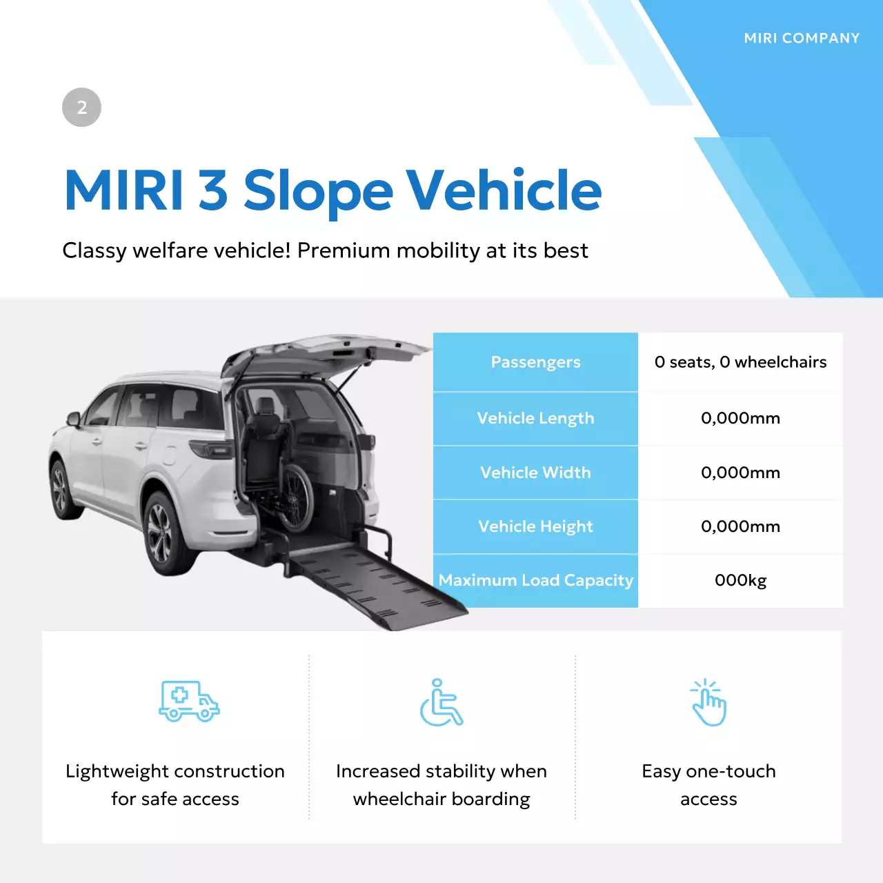 blue modern welfare vehicles advertisement