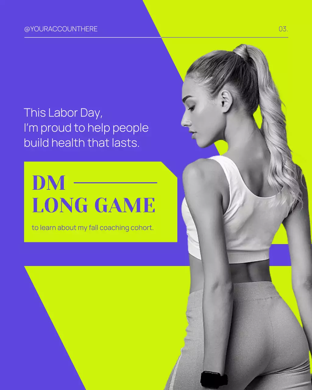 Purple Modern Fitness Advertisement Instagram Post