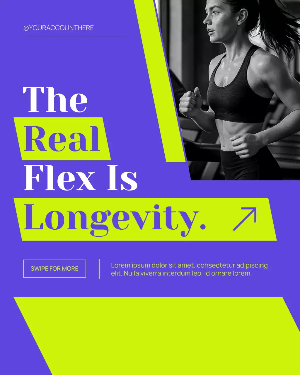 Purple Modern Fitness Advertisement Instagram Post