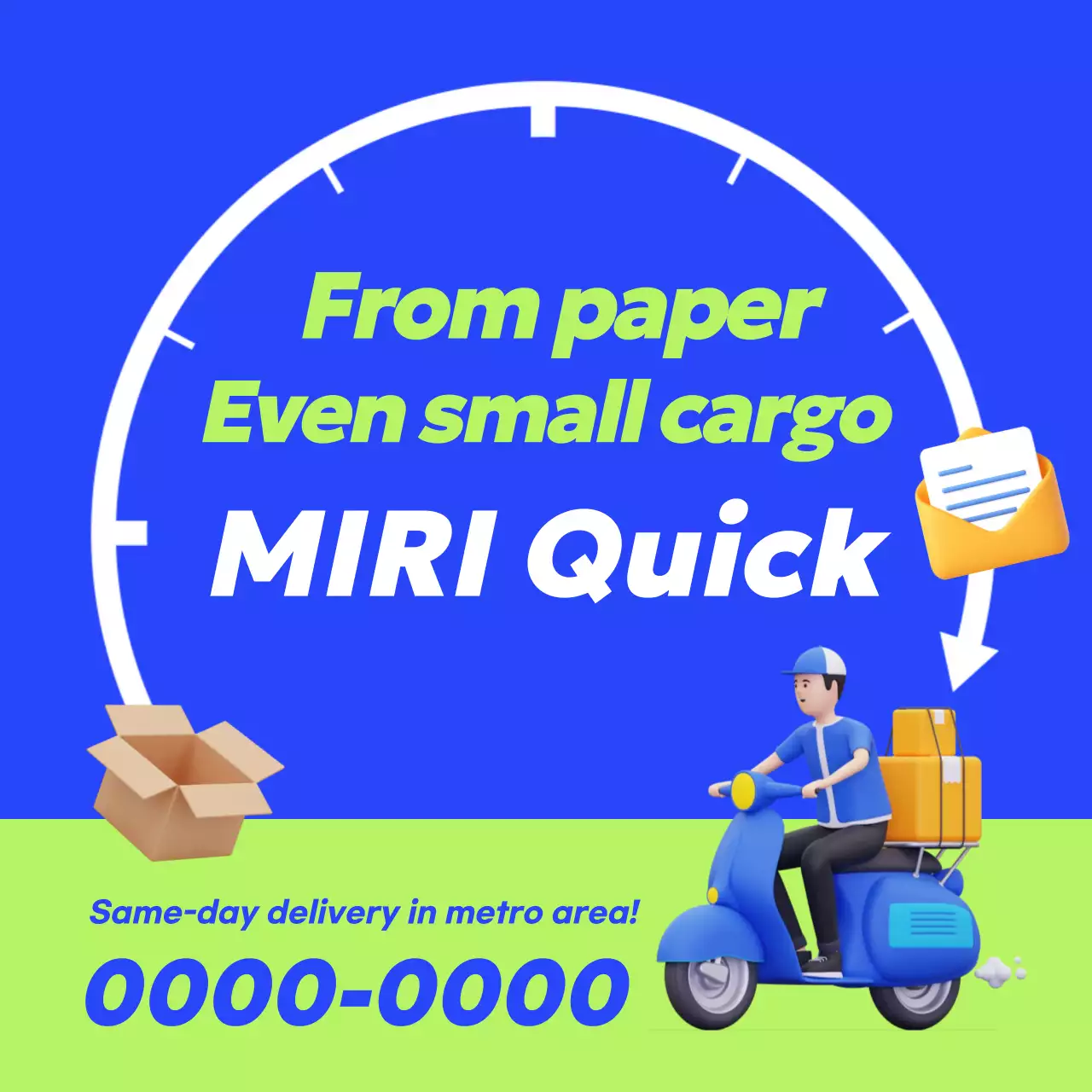 promosi pengiriman modern biru