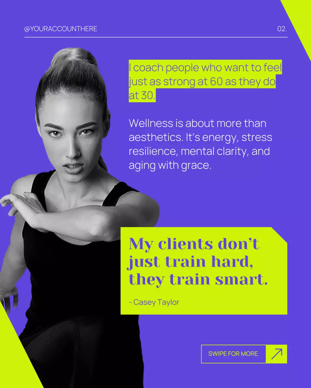 Purple Modern Fitness Advertisement Instagram Post