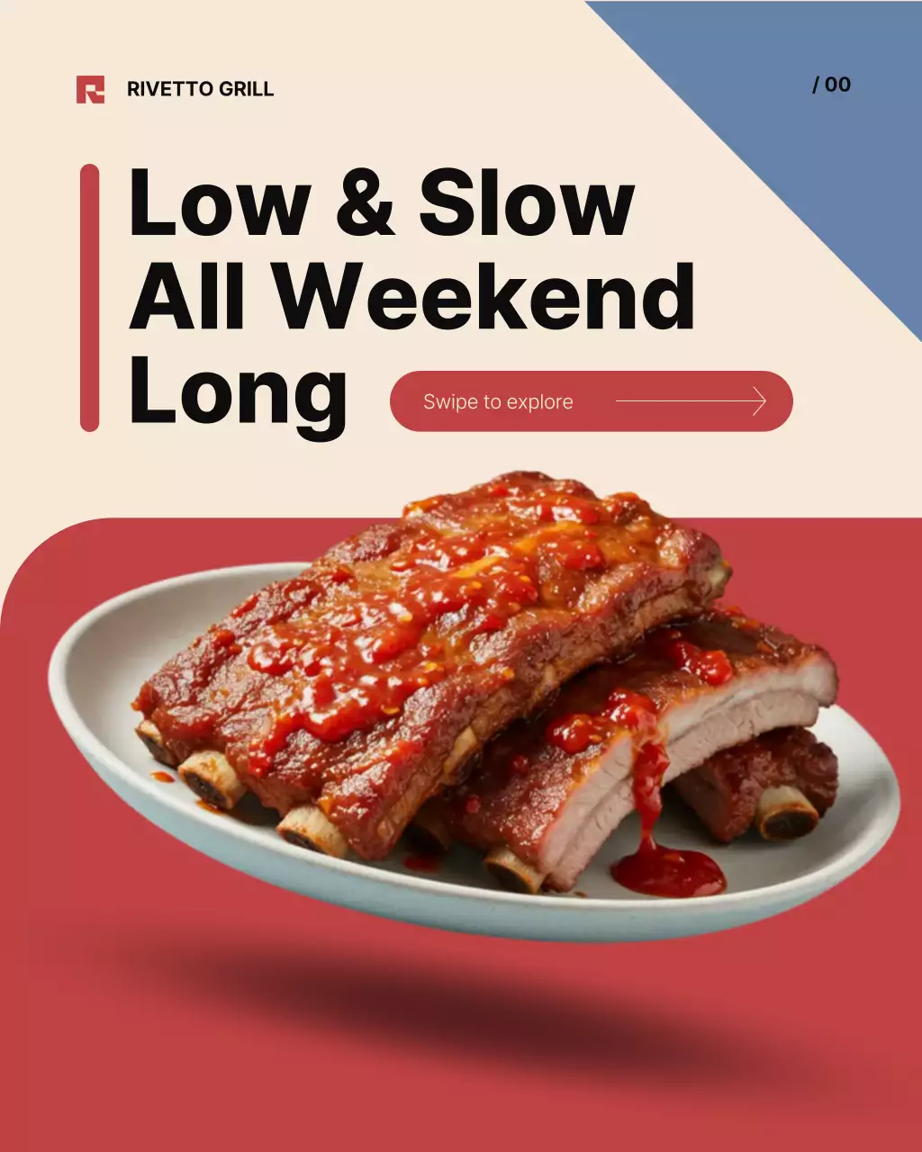 Red Retro BBQ Promotion Instagram Post