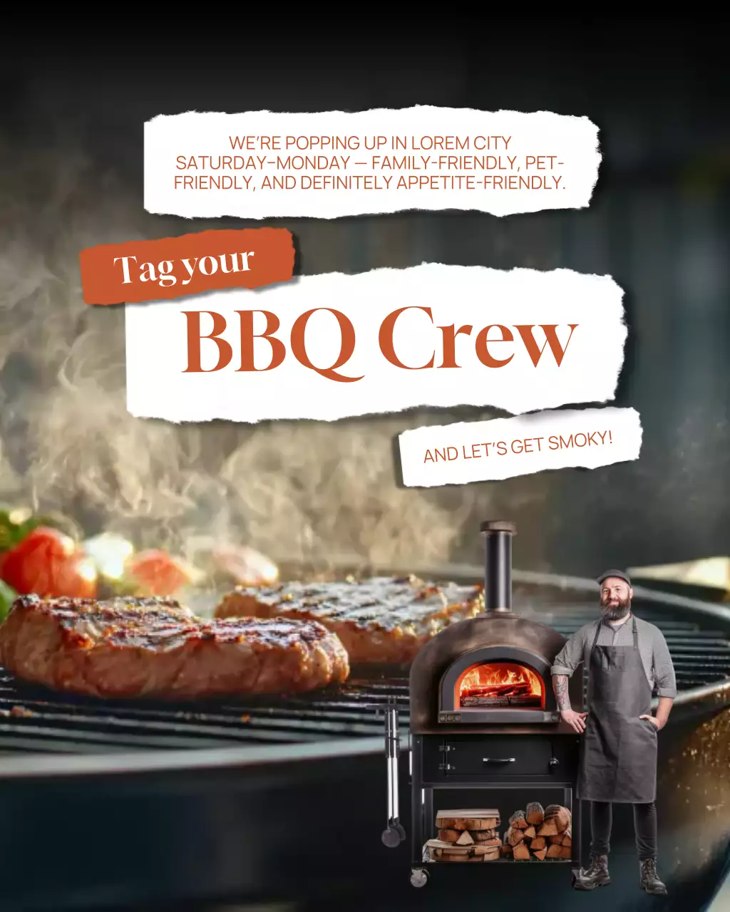 Brown Rustic BBQ Advertisement Instagram Post