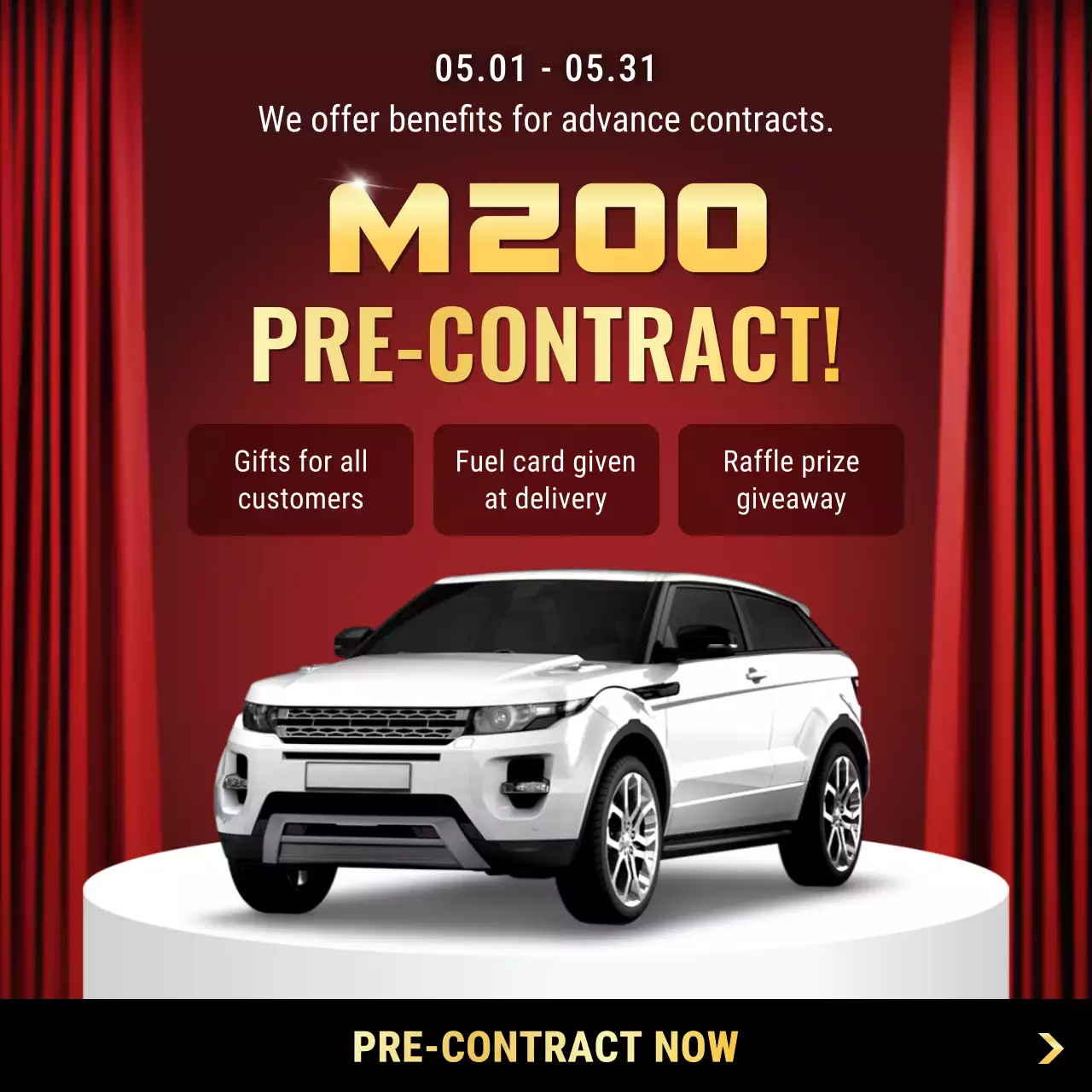 red modern car promotion