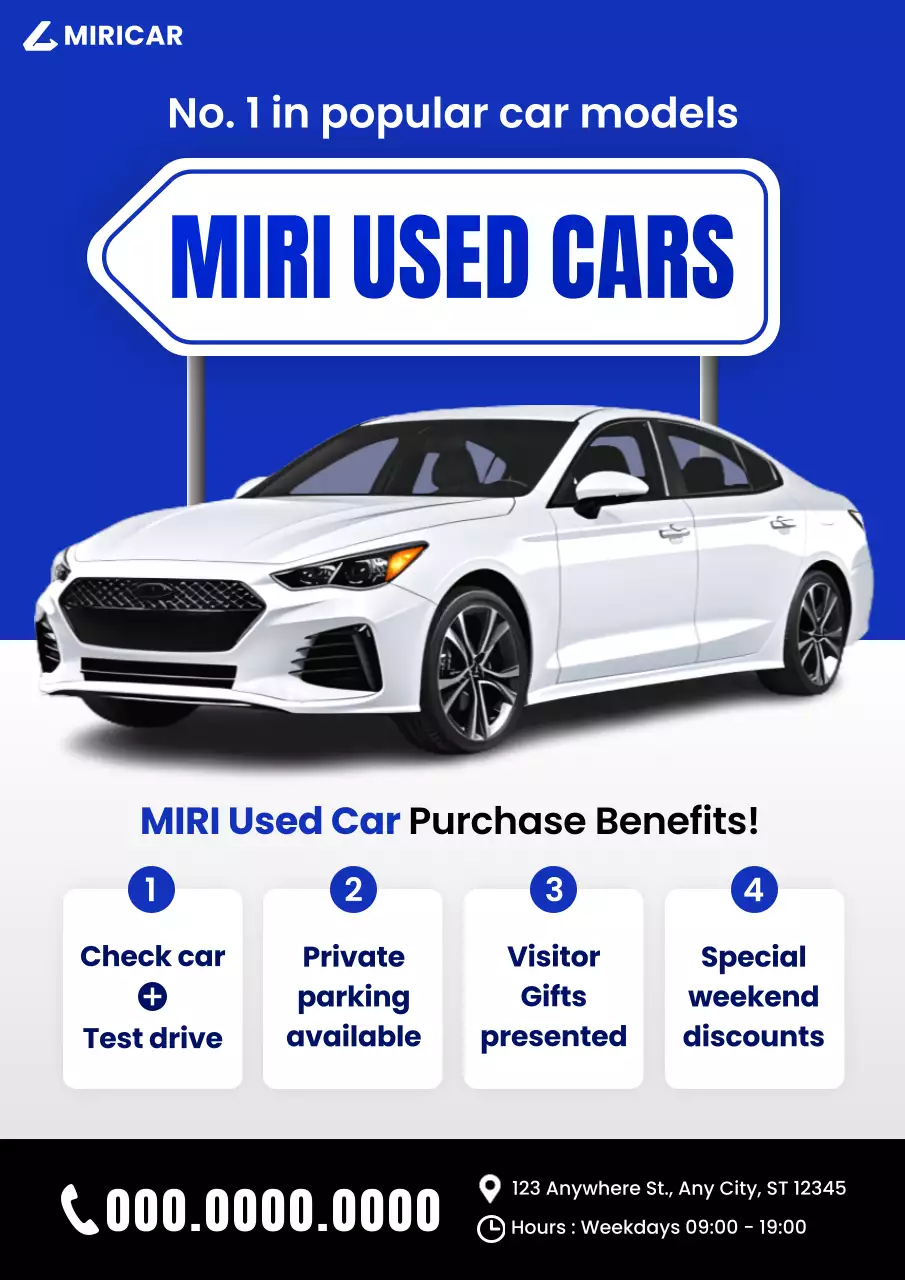 blue modern car sale promotion