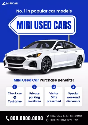 blue modern car sale promotion