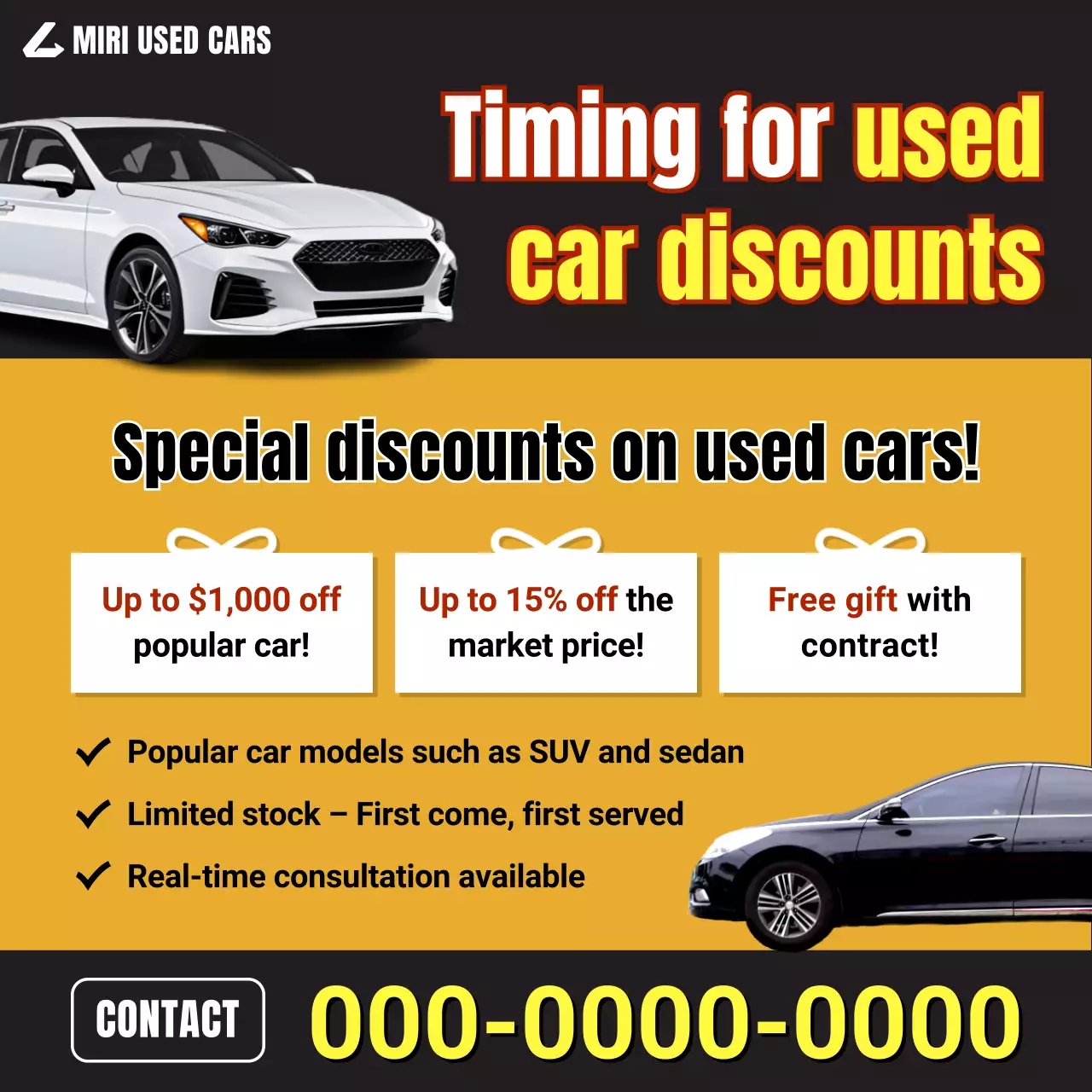 orange modern car promotion