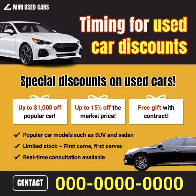 orange modern car promotion