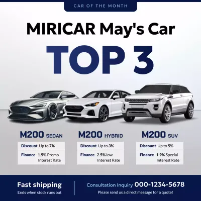 white modern car promotion