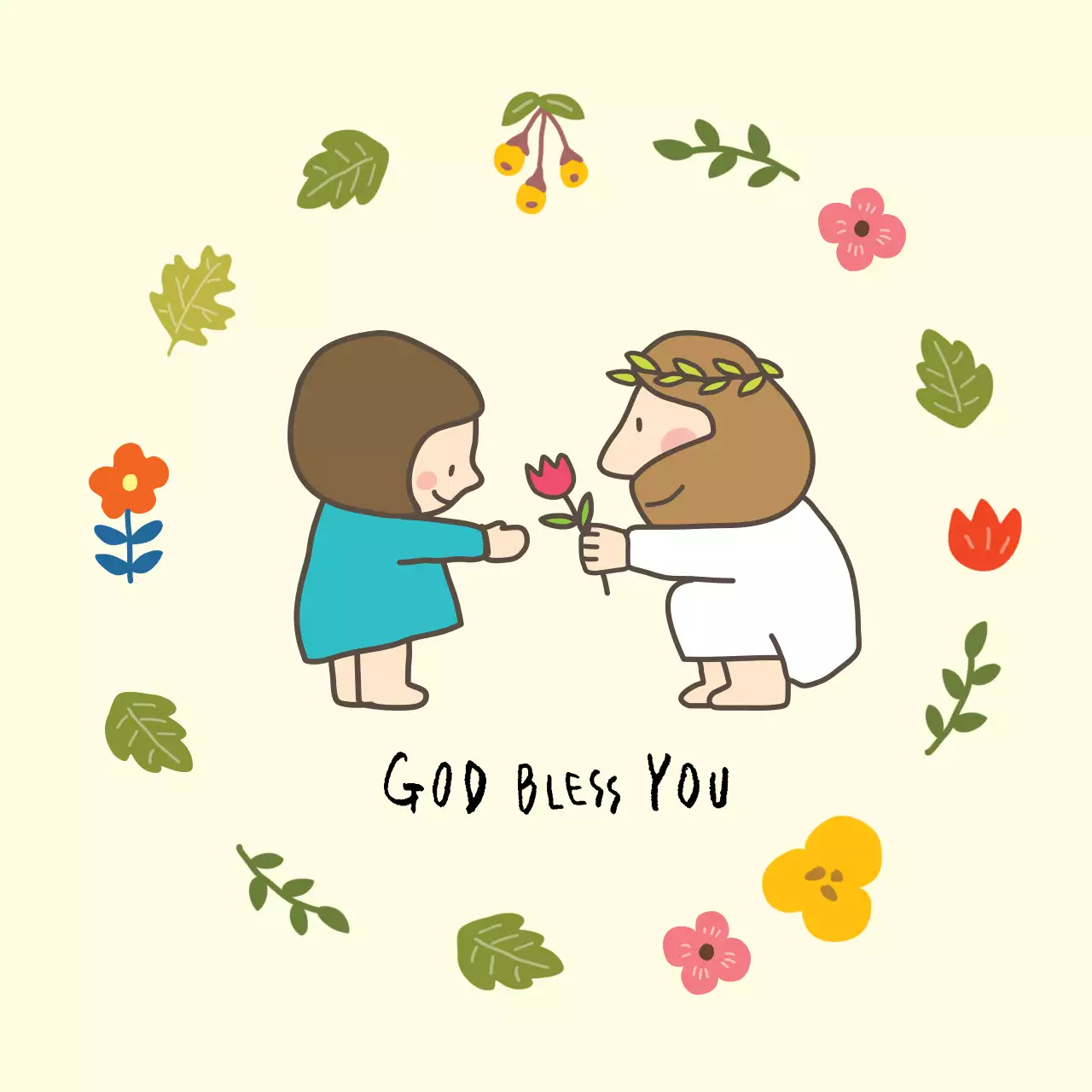 베이지 아기자기한 축제 안내