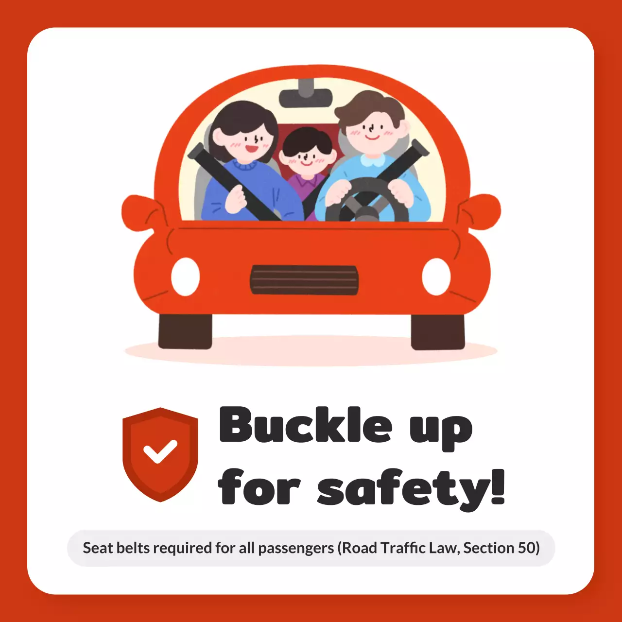 red simple safety announcement