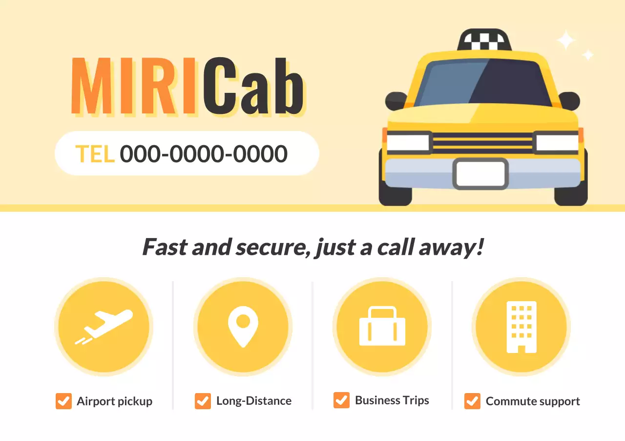 promosi taksi modern kuning