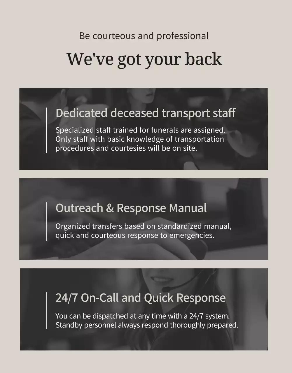 beige elegant funeral advertisement