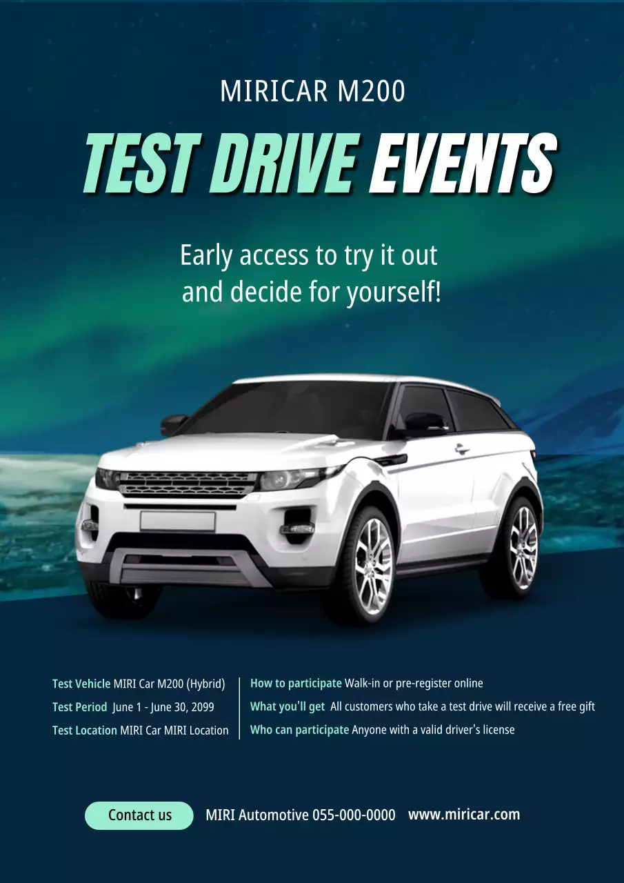 blue modern car promotion