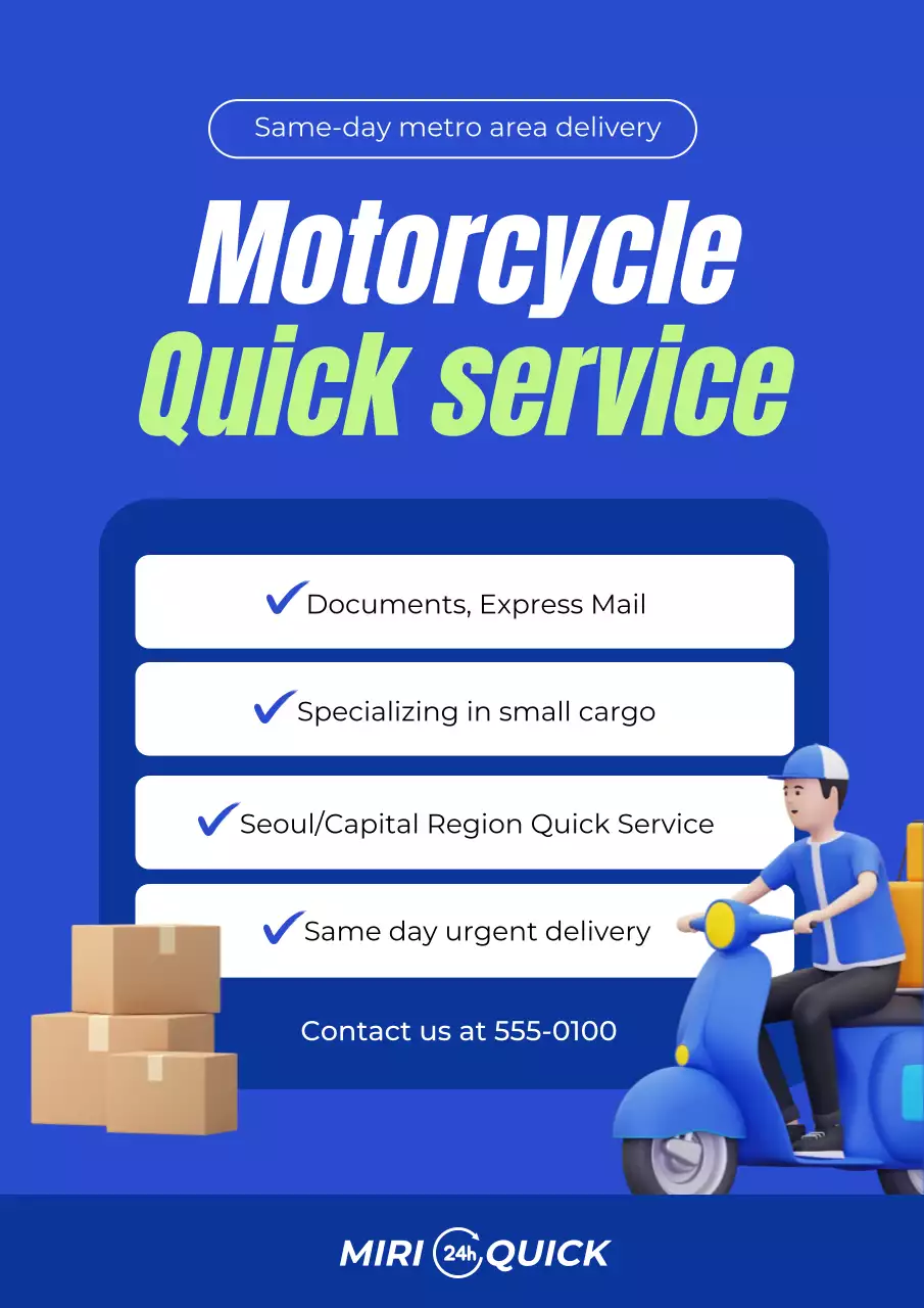 blue modern delivery promotion