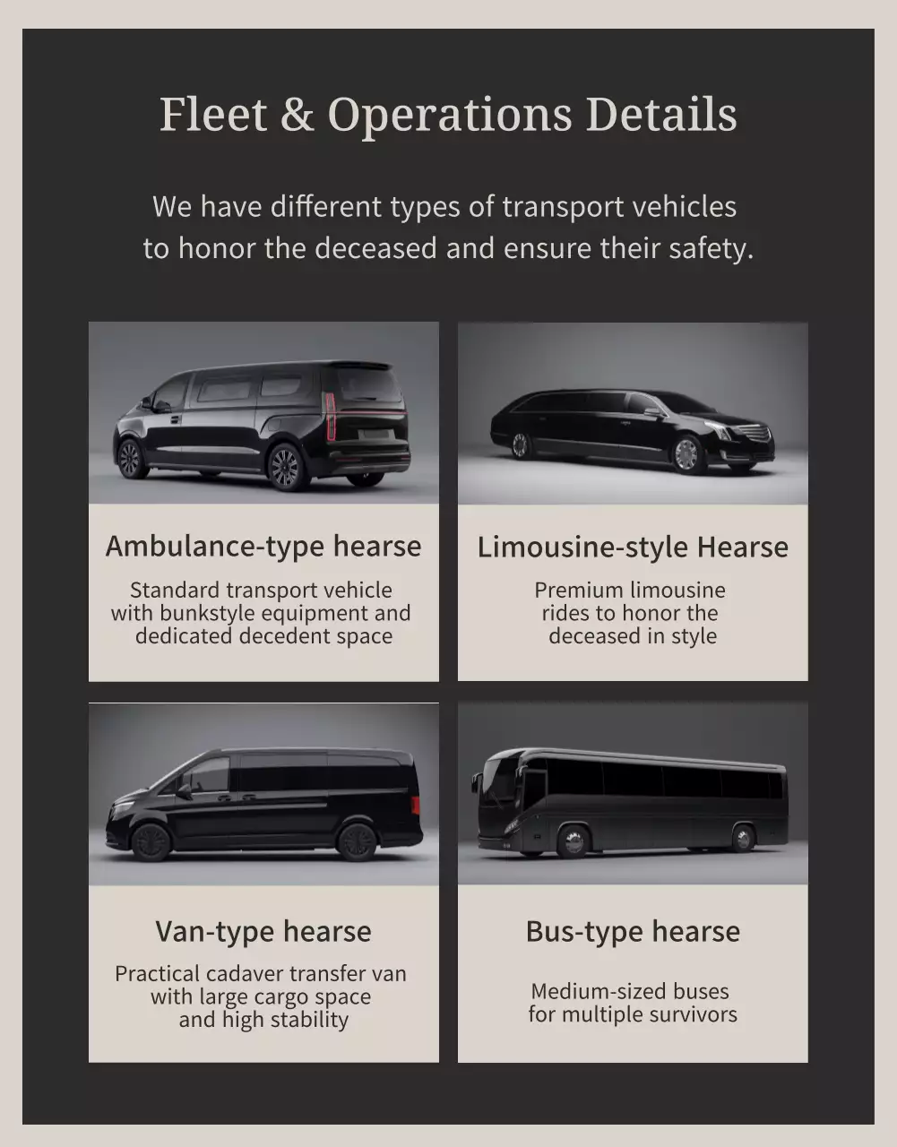 beige elegant funeral advertisement