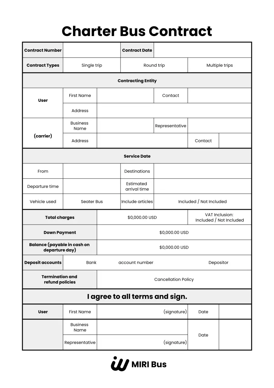 black minimal contract document