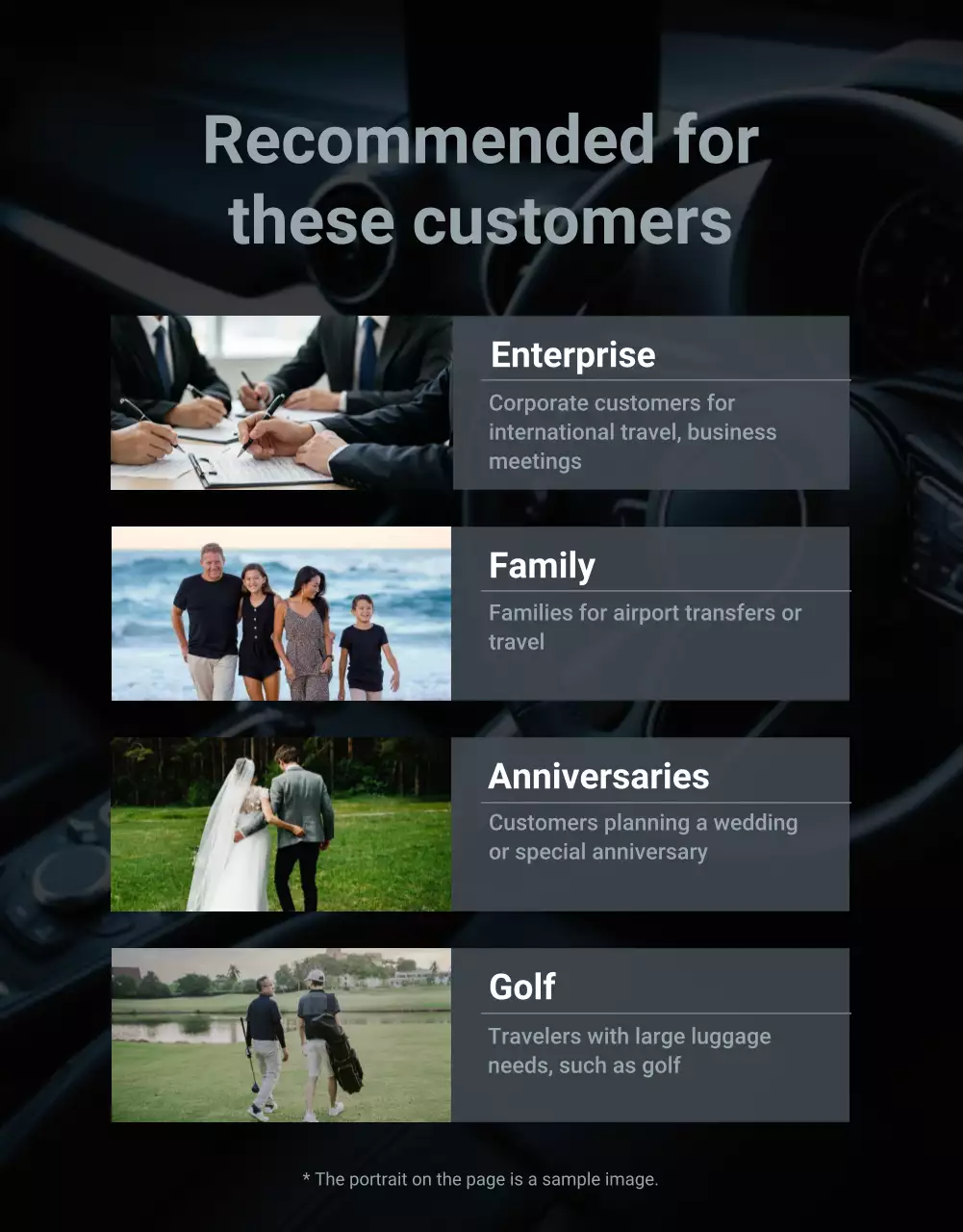 black elegant transportation promotion