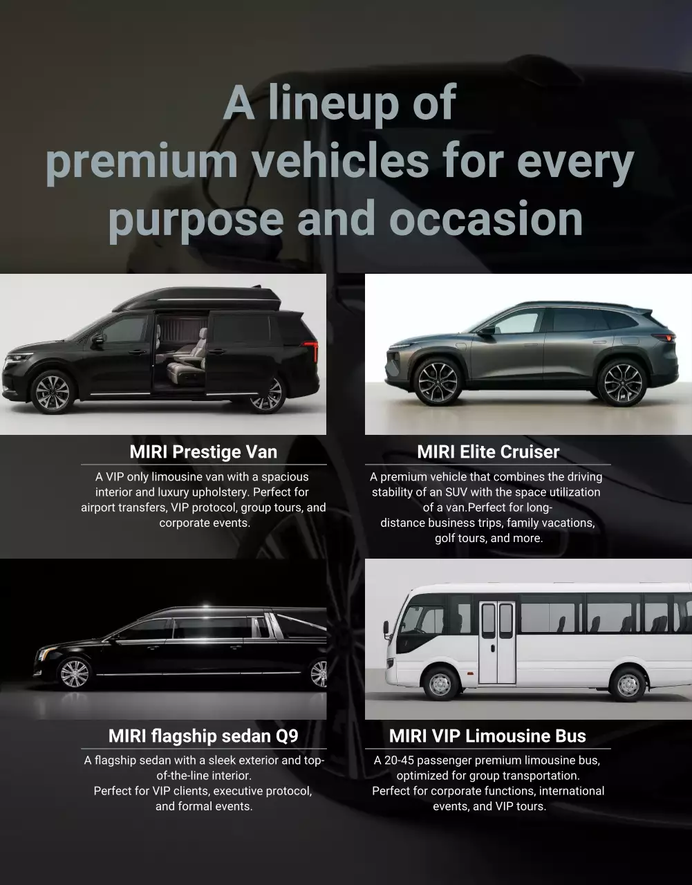 black elegant transportation promotion