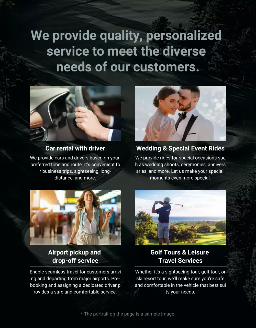 black elegant transportation promotion