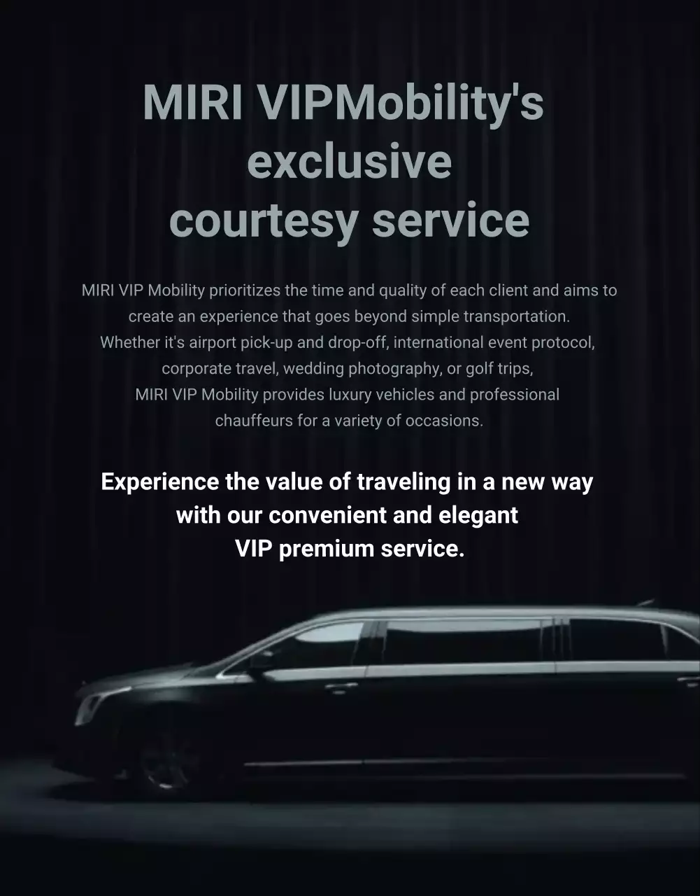 black elegant transportation promotion