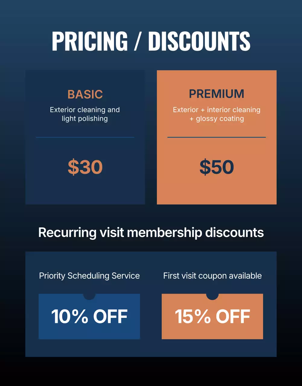 promoção de lavagem de carros moderna azul