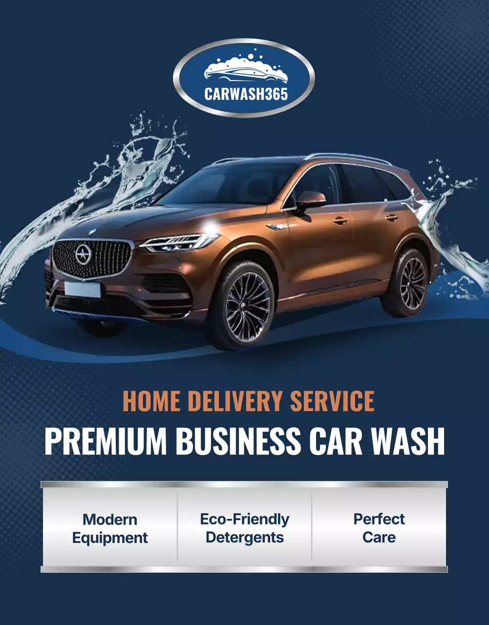 khuyến mãi rửa xe hiện đại màu xanh