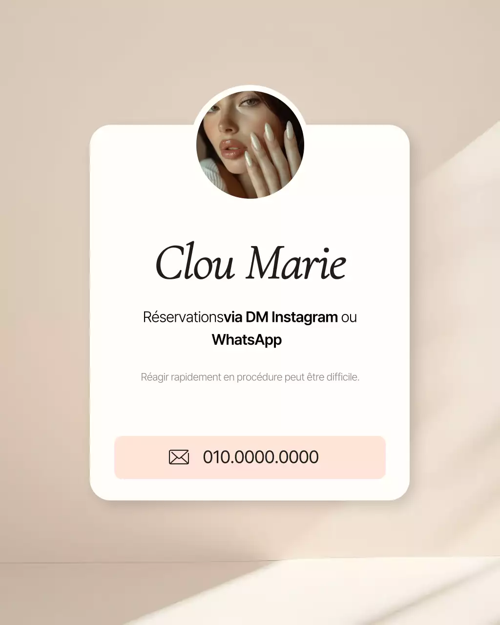 Promotion du salon de manucure moderne Pink