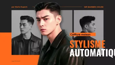 Publicité de style sophistiqué orange