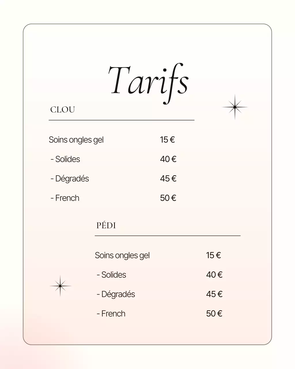 Promotion du salon de manucure moderne Pink