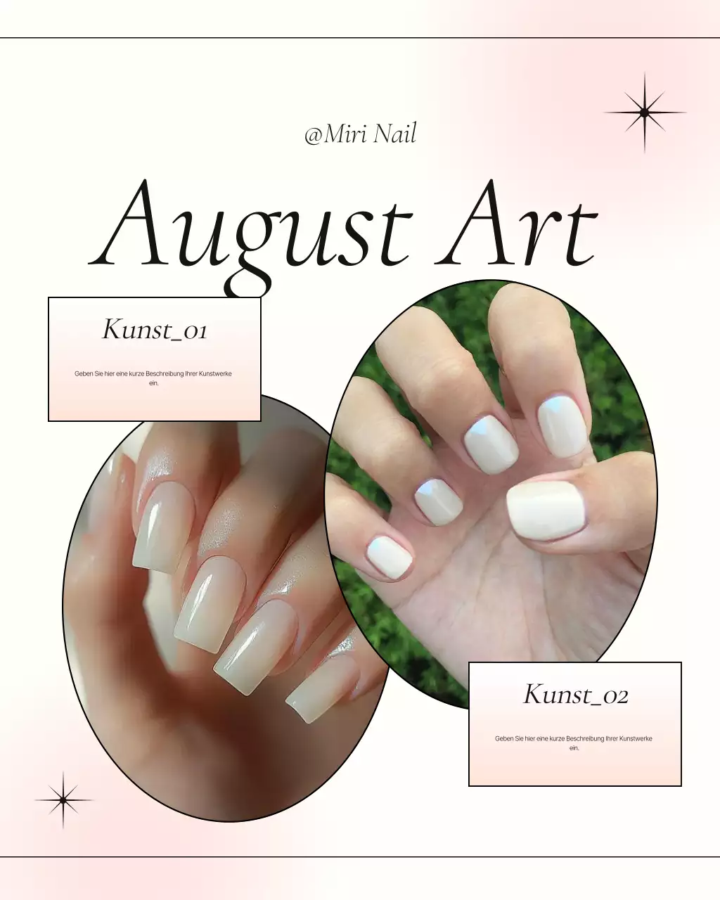 Pinks moderne Nagelstudio-Werbung