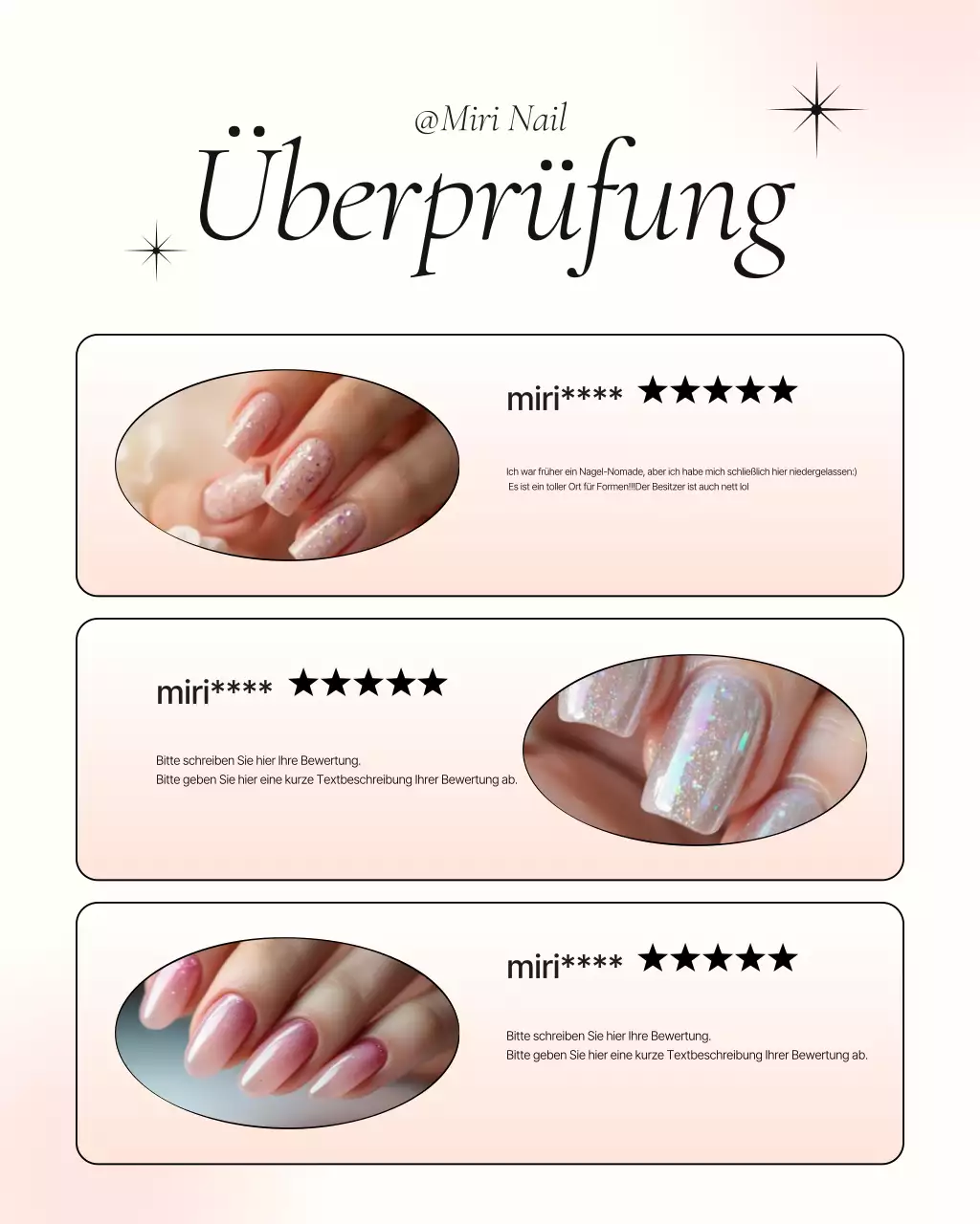 Pinks moderne Nagelstudio-Werbung