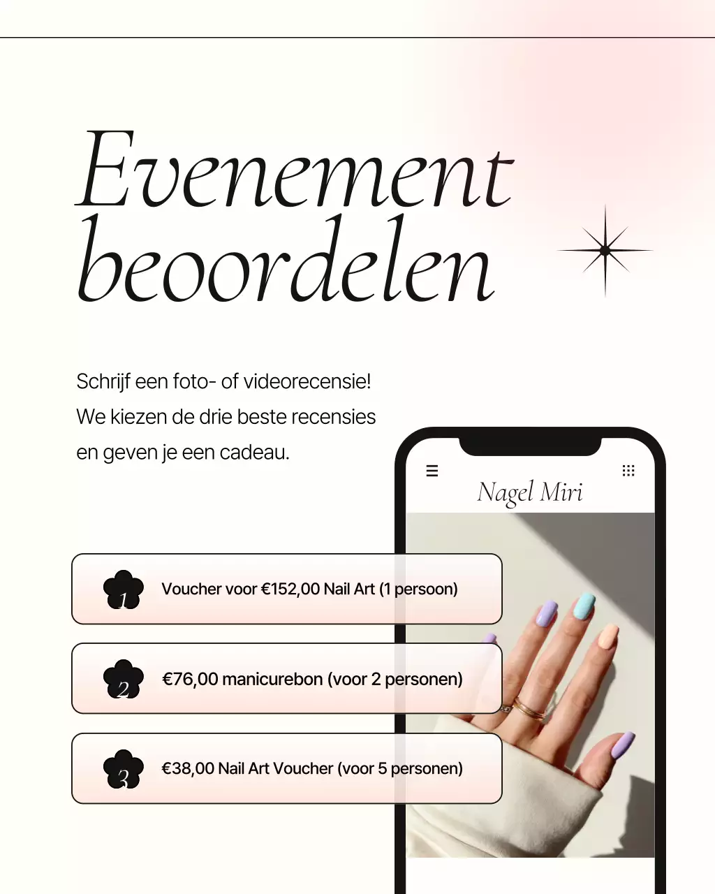 Pink's moderne nagelsalon promotie